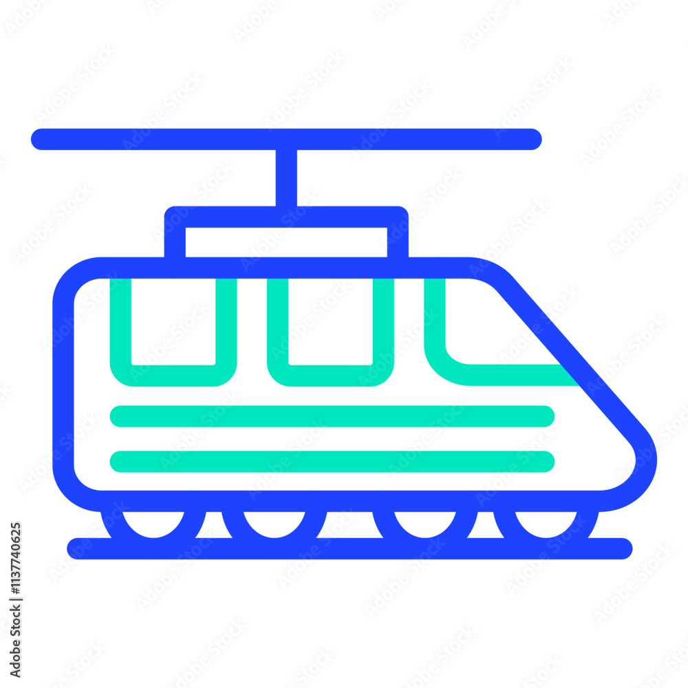 Electric train Vector Icon Design Illustration Electric train Vector Icon Design Illustration