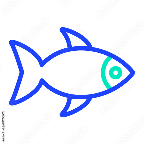 Fish Vector Icon Design Illustration