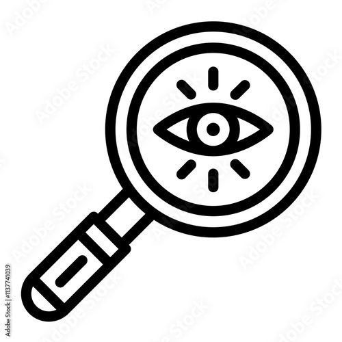 Eye search Vector Icon Design Illustration
