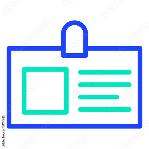 Id card Vector Icon Design Illustration