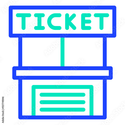 Ticket office Vector Icon Design Illustration