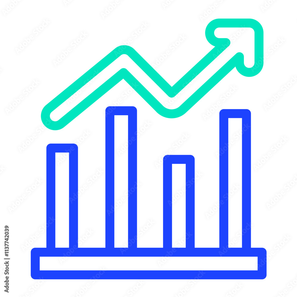 Bar graph Vector Icon Design Illustration Bar graph Vector Icon Design Illustration