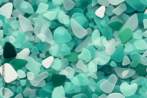 Close-up Photography of Vibrant Colorful Sea Glass Stones on Beach. Polished Beach Gemstones Treasures for Blogs, Social Media, E-commerce, Decor Branding, Ads, Art Projects, Nature-themed Campaigns photo