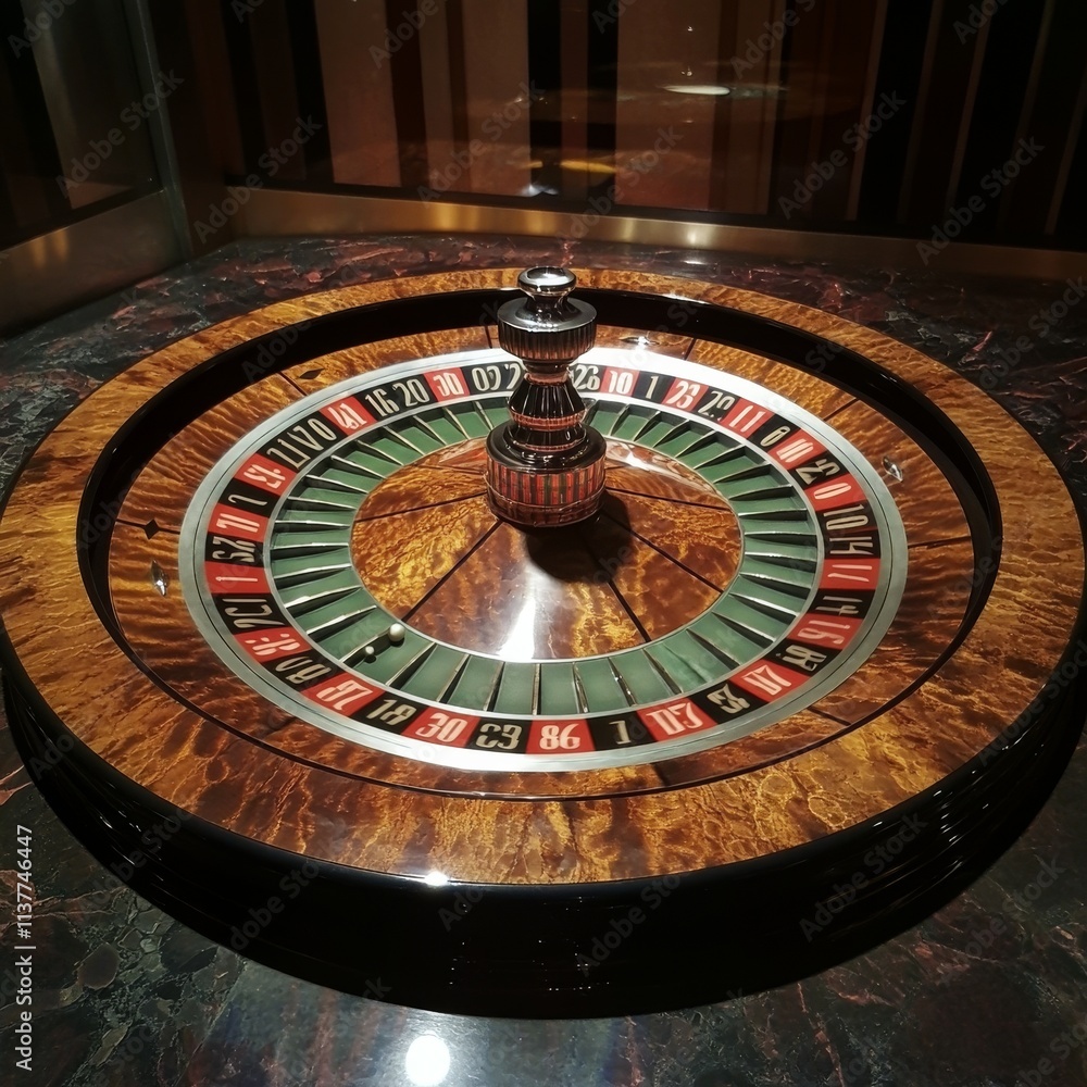 Roulette wheel close up at the Casino - Selective Focus --v 6.1 Job ID: b49e4ec3-42c5-4f4e-af2e-1dc8570272cc Roulette wheel close up at the Casino - Selective Focus --v 6.1 Job ID: b49e4ec3-42c5-4f4e-af2e-1dc8570272cc