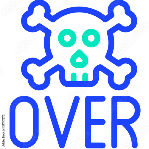 Game over Vector Icon Design Illustration