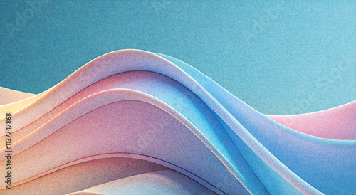 Dynamic texture of abstract waves in pastel gradient hues