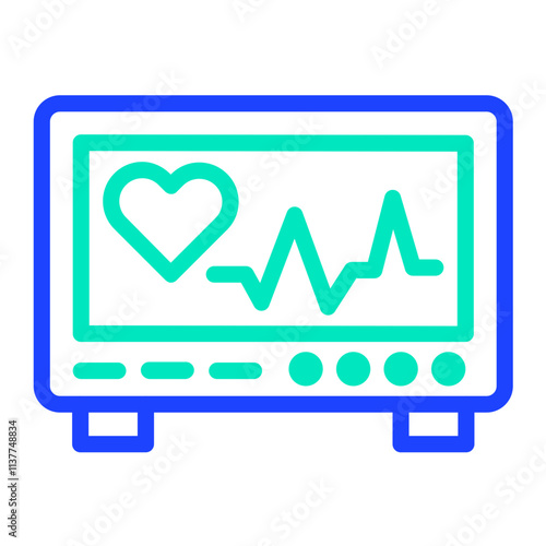 Cardiogram Vector Icon Design Illustration