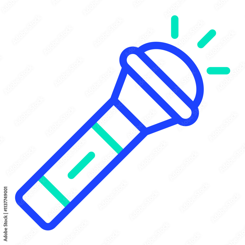 Flashlight Vector Icon Design Illustration Flashlight Vector Icon Design Illustration