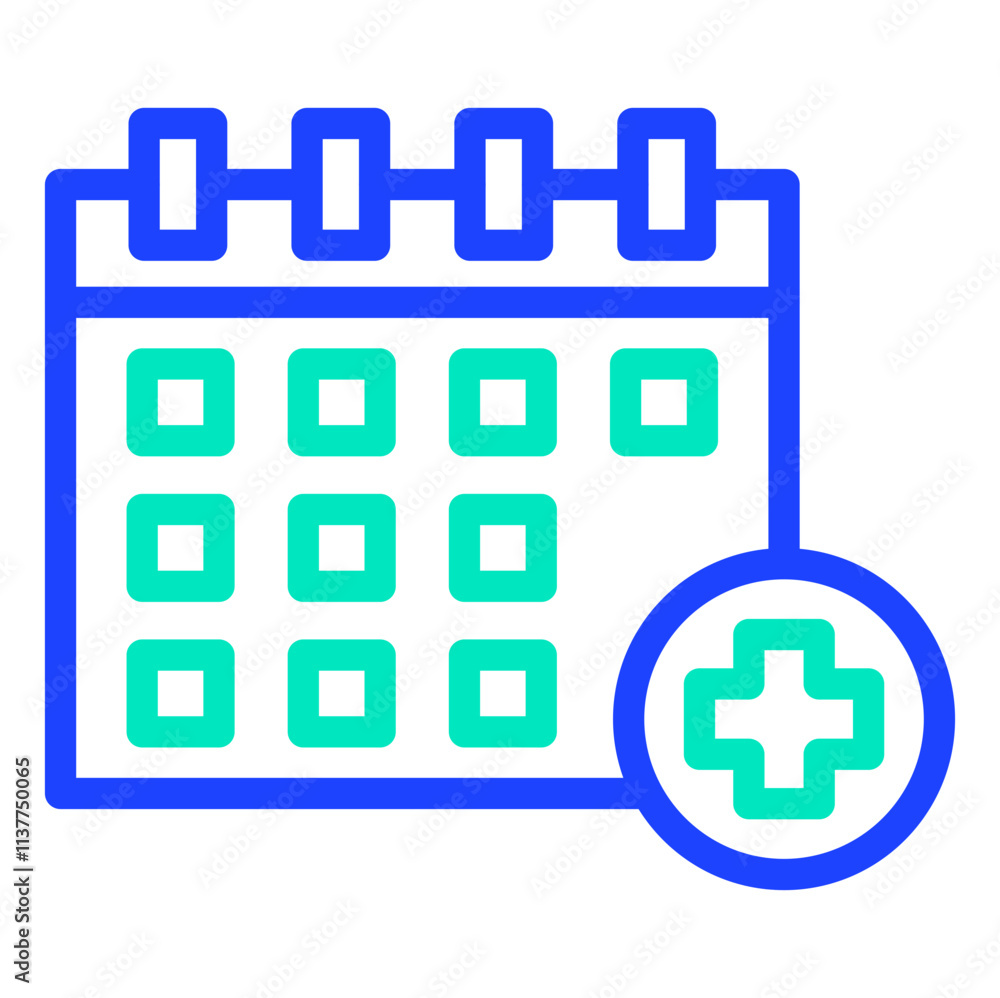 Obraz premium Calendar Vector Icon Design Illustration