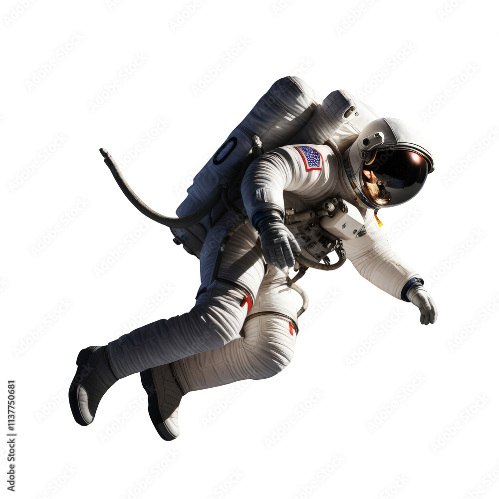 Floating Astronaut in Space Zero Gravity Exploration Floating Astronaut in Space Zero Gravity Exploration