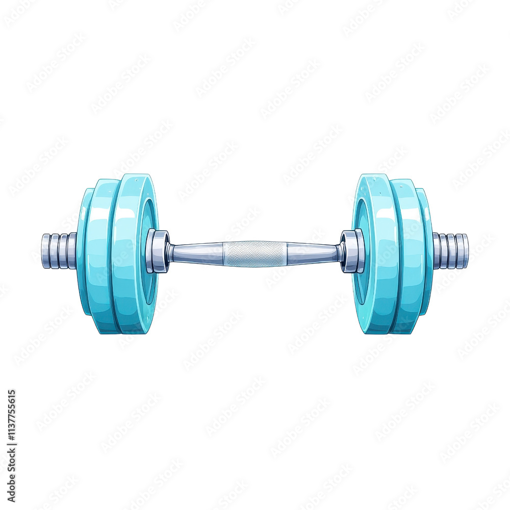 Flat style illustration of a dumbbell on a white background. cutout png Flat style illustration of a dumbbell on a white background. cutout png