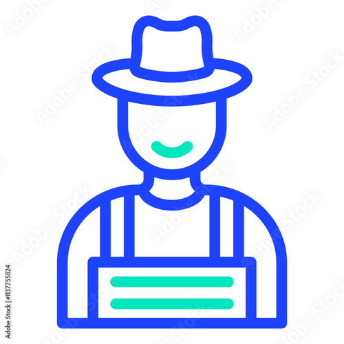 Farmer Vector Icon Design Illustration