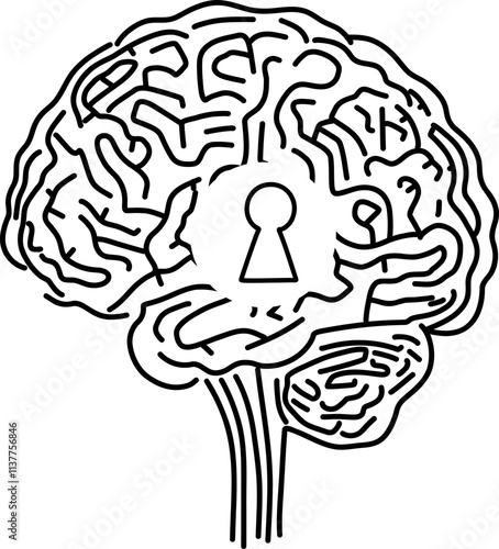 Brain with key