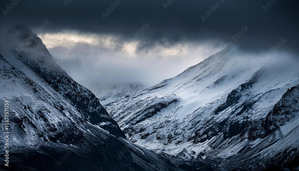 Obraz premium snowy mountain view