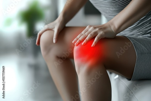 Wallpaper Mural Person Massaging Knee for Pain Relief Torontodigital.ca
