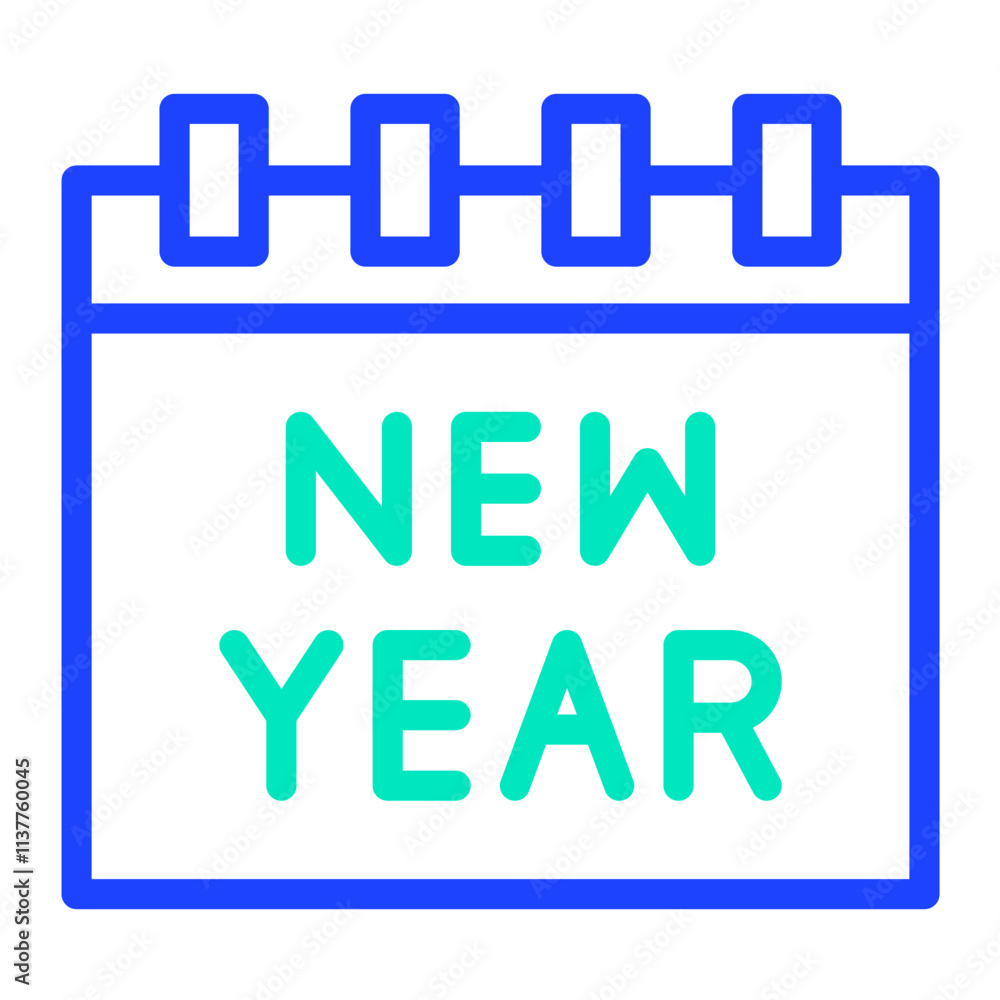 New year Vector Icon Design Illustration New year Vector Icon Design Illustration