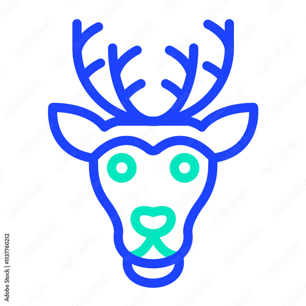 Reindeer Vector Icon Design Illustration Reindeer Vector Icon Design Illustration