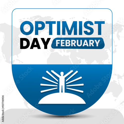 OPTIMIST DAY social media post Vector Illustration on february