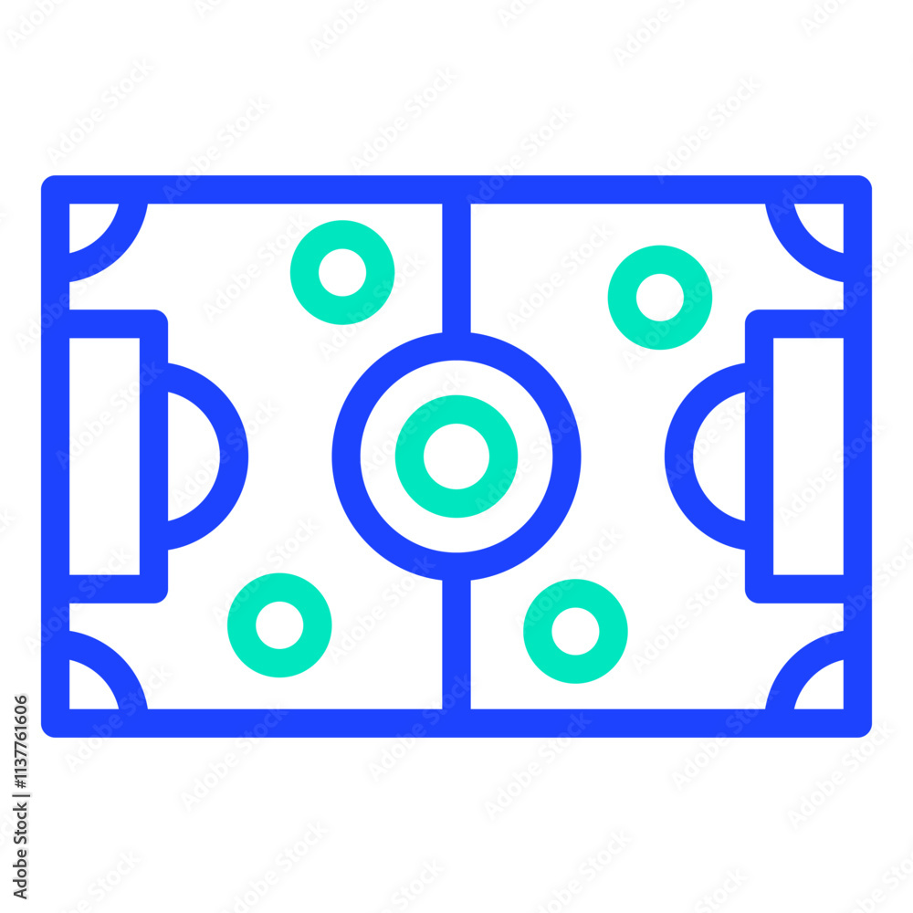 Fototapeta premium Soccer Field Vector Icon Design Illustration