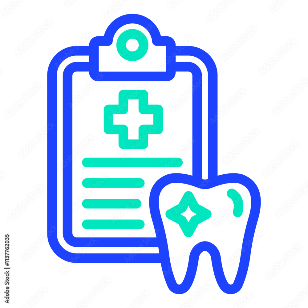 Dental Record Vector Icon Design Illustration Dental Record Vector Icon Design Illustration