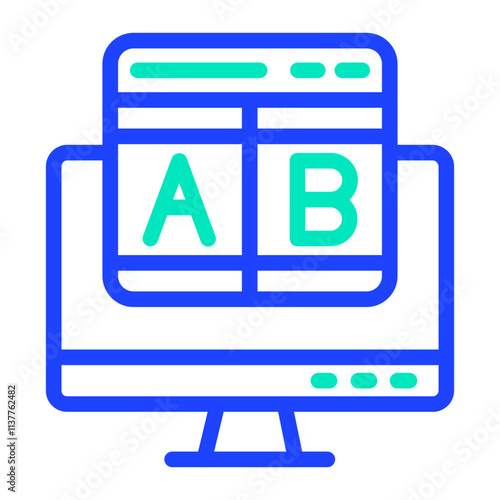 Ab testing Vector Icon Design Illustration