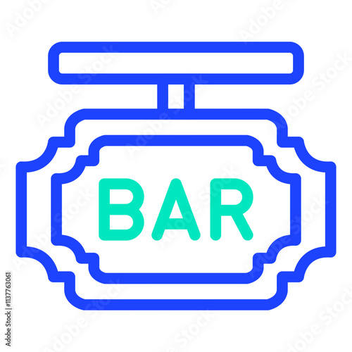 Bar Board Vector Icon Design Illustration