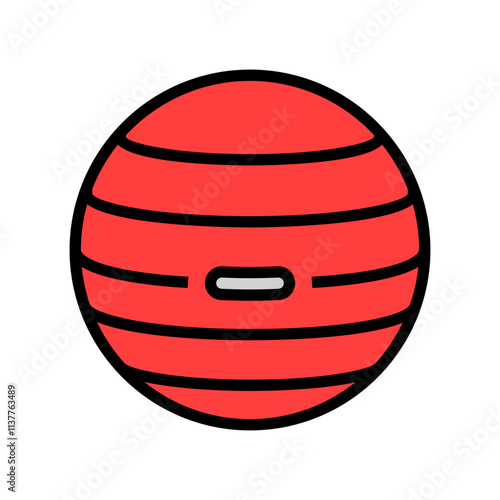 stability ball fitness tool color icon vector. stability ball fitness tool sign. isolated symbol illustration