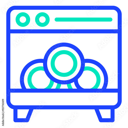 Dishwasher Vector Icon Design Illustration
