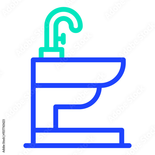 Bidet Vector Icon Design Illustration