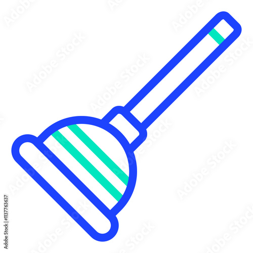 Plunger Vector Icon Design Illustration