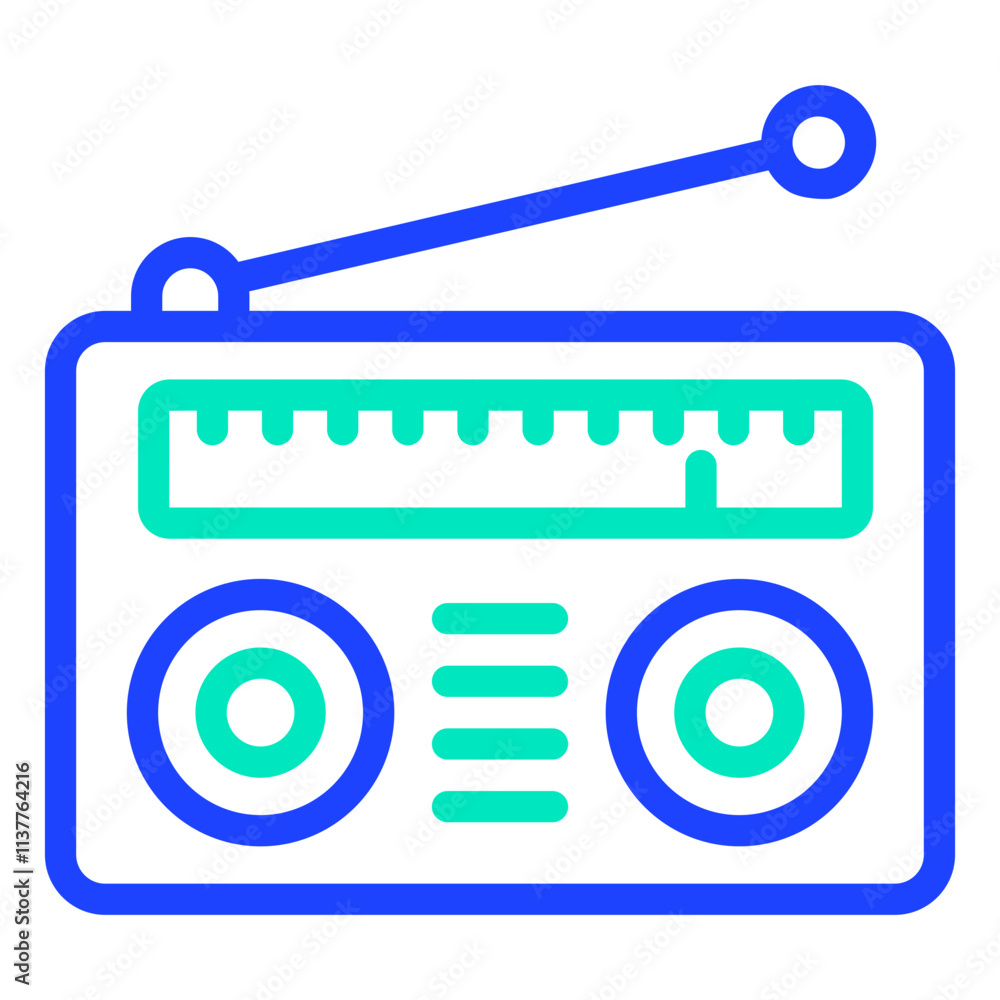 Radio Vector Icon Design Illustration Radio Vector Icon Design Illustration