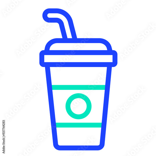 Cold Drink Vector Icon Design Illustration