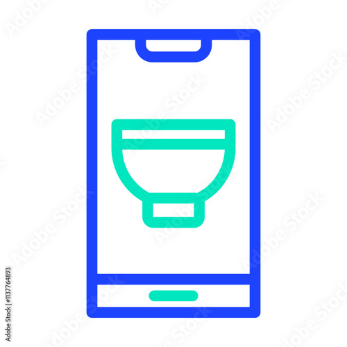 Mobile Recipe Vector Icon Design Illustration