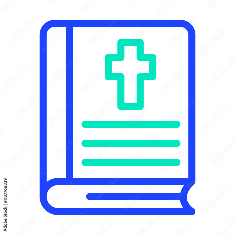 Obraz premium Bible Vector Icon Design Illustration