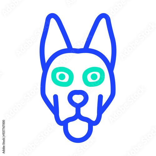 Dog Vector Icon Design Illustration