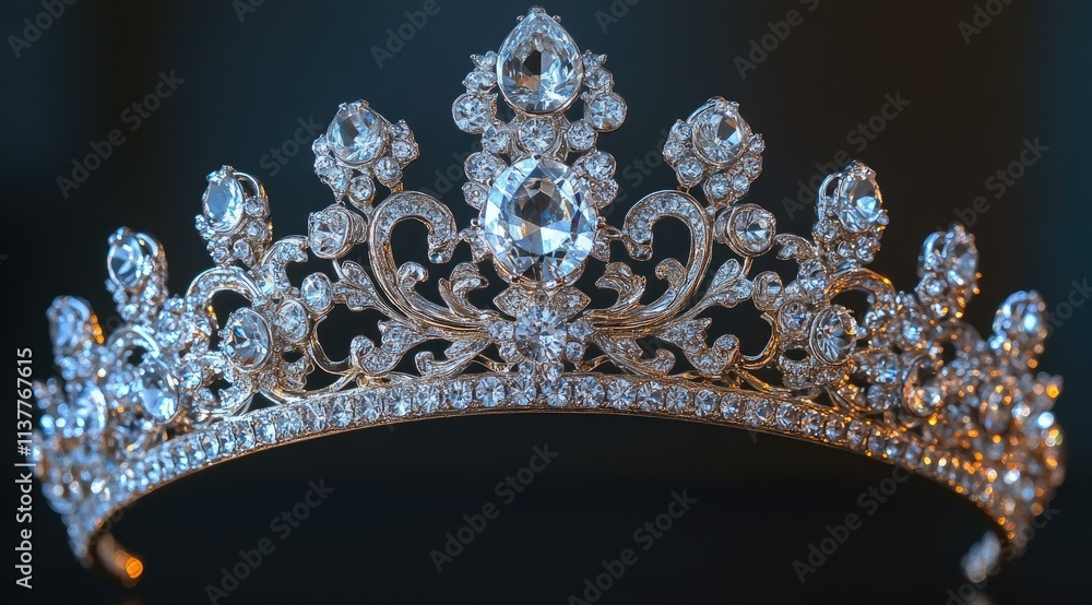Sparkling tiara with dazzling gemstones. Sparkling tiara with dazzling gemstones.
