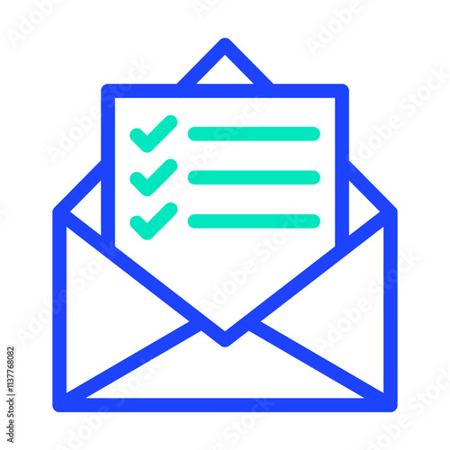 Mail List Vector Icon Design Illustration