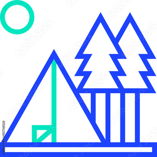 Camp Vector Icon Design Illustration