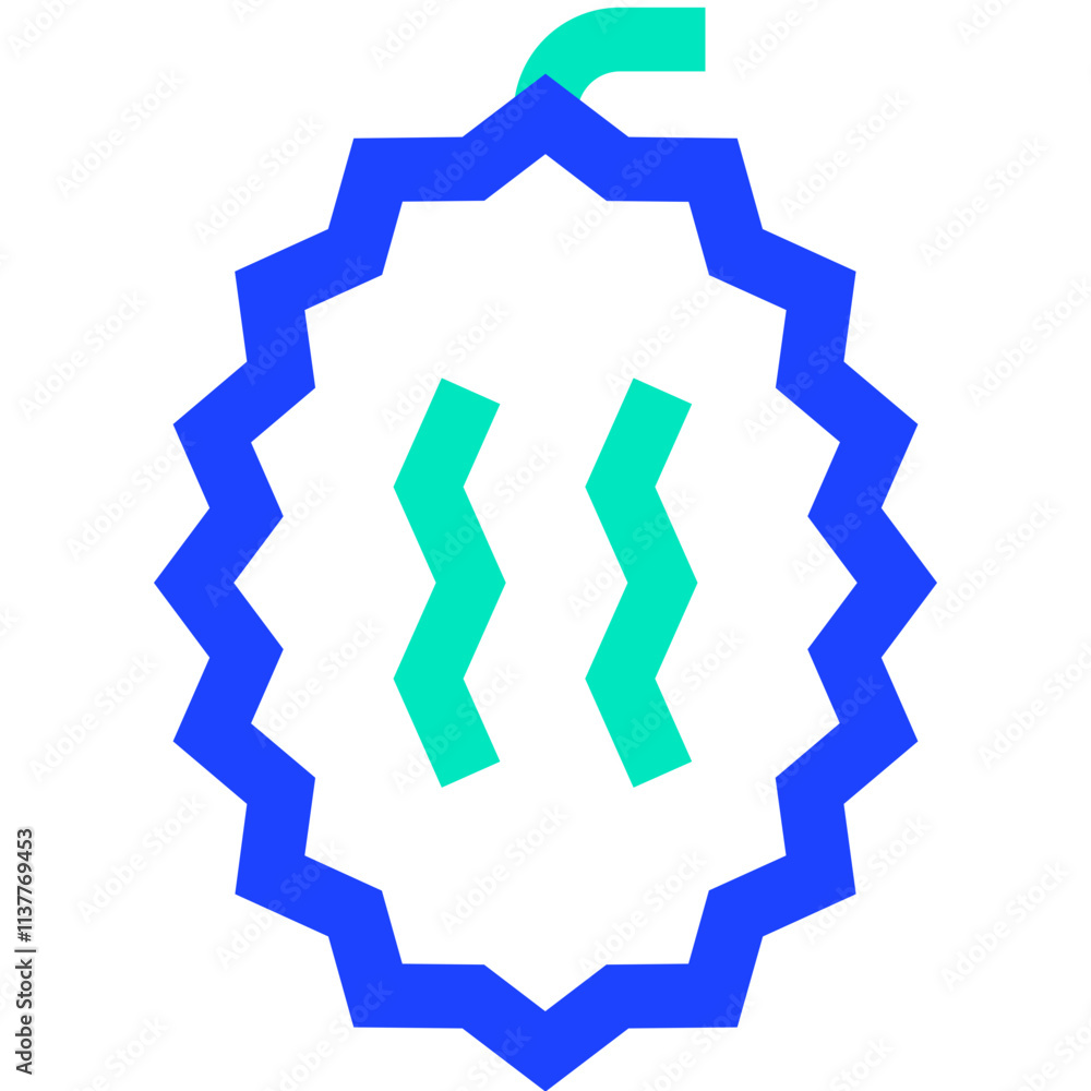 Durian Vector Icon Design Illustration Durian Vector Icon Design Illustration