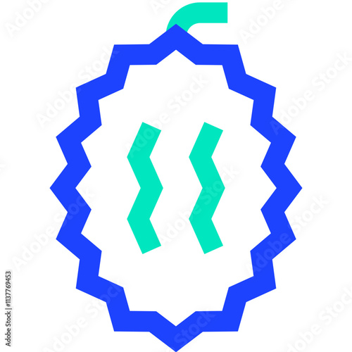 Durian Vector Icon Design Illustration