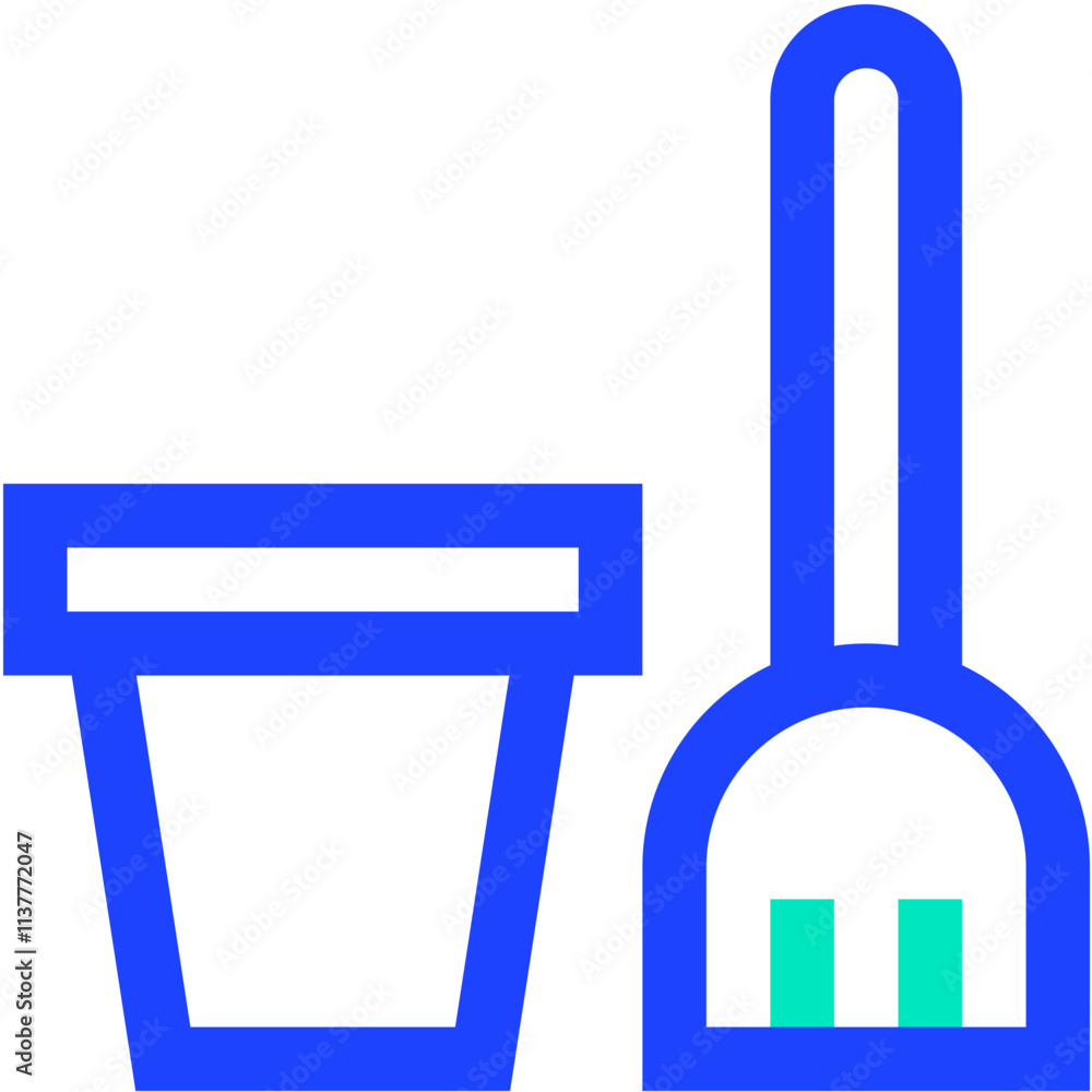 Mop Vector Icon Design Illustration Mop Vector Icon Design Illustration