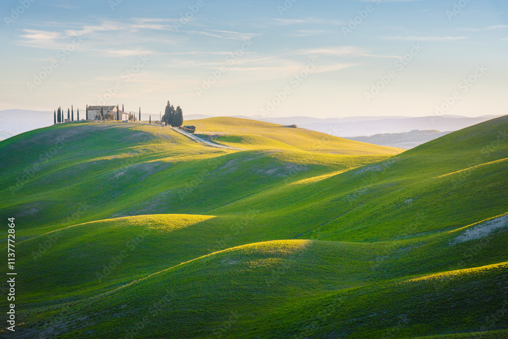 Tuscany, rural landscape in Crete Senesi land.