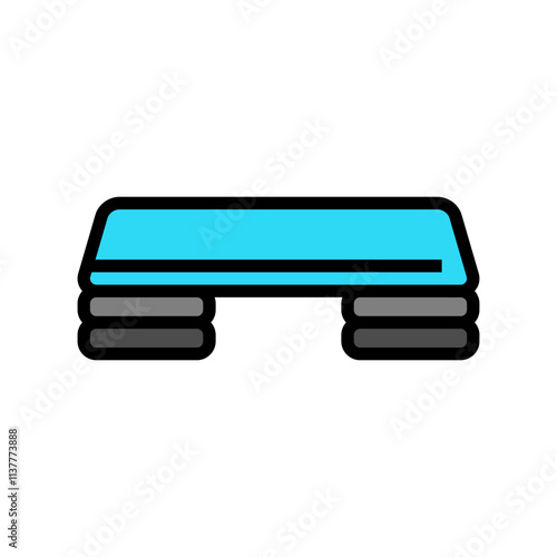 step platform fitness tool color icon vector. step platform fitness tool sign. isolated symbol illustration