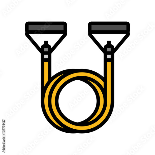 resistance tubes fitness tool color icon vector. resistance tubes fitness tool sign. isolated symbol illustration