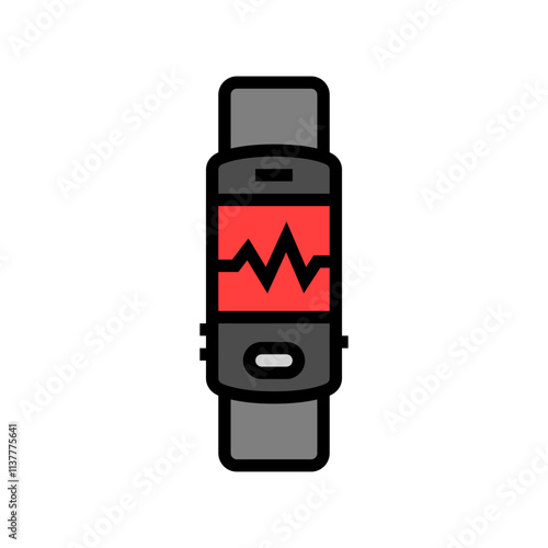 tracker fitness tool color icon vector. tracker fitness tool sign. isolated symbol illustration