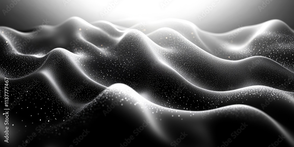 Obraz premium 3D Abstract Dark Concept Digital Background, Generative AI