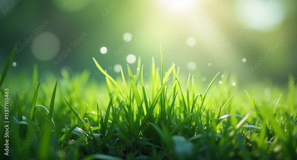 Obraz premium green grass that started to grow in spring, grass