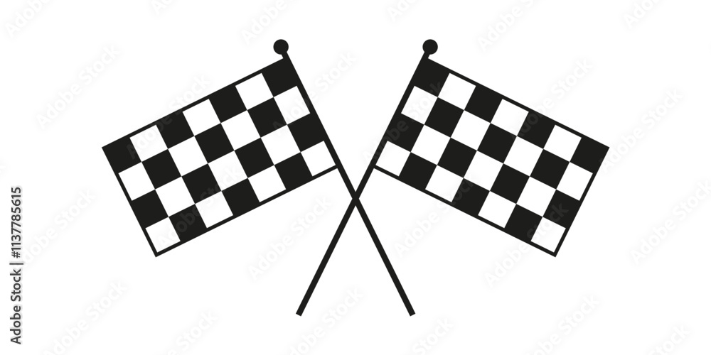 Fototapeta premium Racing flag. Checkered flag icon.