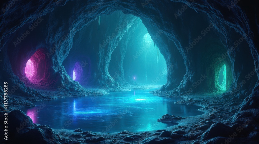 Fototapeta premium Glowing Crystal Cavern