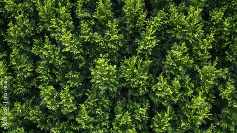 Lush Green Coniferous Hedge Texture. Lush Green Coniferous Hedge Texture.